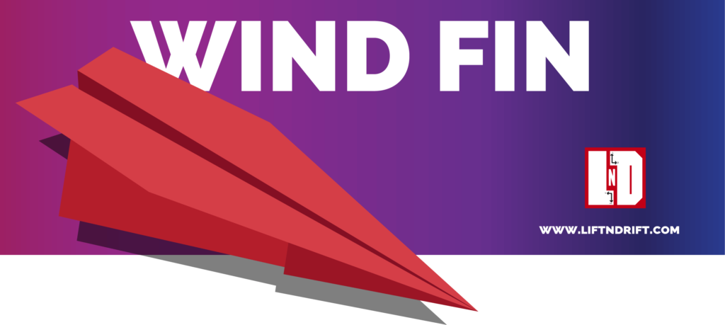 Wind fin Paper airplane