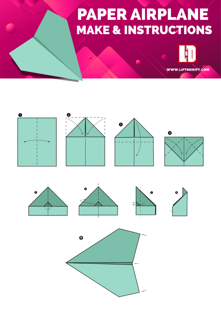 Paper Airplane Template | Paper Craft Free Templates & Printables | LND